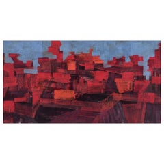 Scandinavian artist. Oil on board. Abstract composition. 1960s/70s.