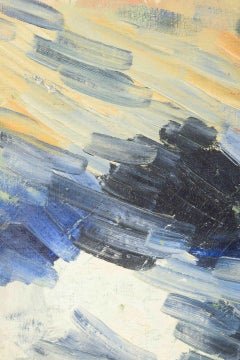 Scandinavian artist. Oil on board. Abstract composition. 20th C.