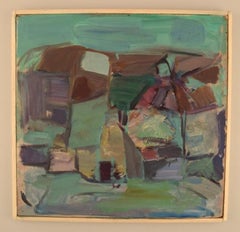 Scandinavian Artist, Oil on Board, Abstract Landscape, 1960s
