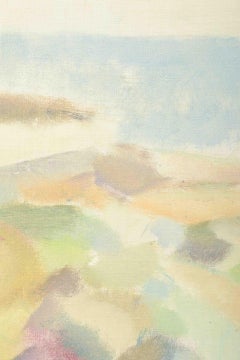 Artista escandinava. Óleo sobre tabla. Composición paisajística. Siglo XX.
