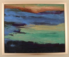 Scandinavian Artist, Oil on Canvas, Abstract Composition, 1980s