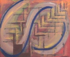 Scandinavian artist. Oil on canvas. Colorful abstract composition, 1971