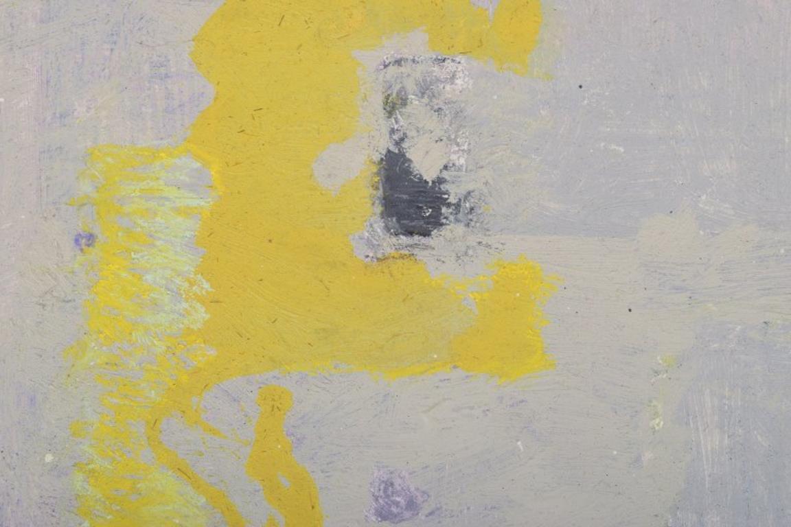 Other Scandinavian artist. Oil on cardboard. Abstract composition. For Sale