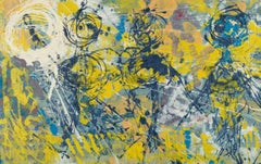 Scandinavian artist. Oil on panel. Abstract composition with a colorful palette.