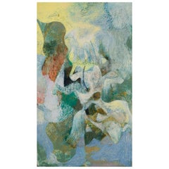 Scandinavian artist. Oil on panel. Abstract composition with a colorful palette