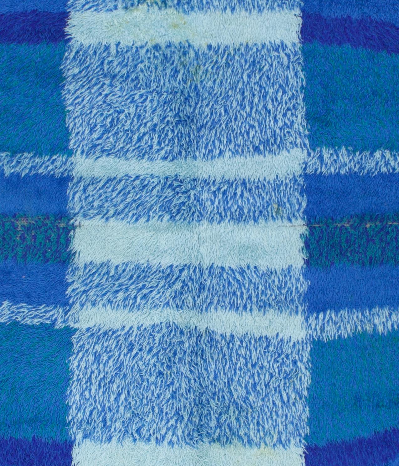 XX secolo Tappeto in lana Scandinavo Artistics Mid Century 6'6