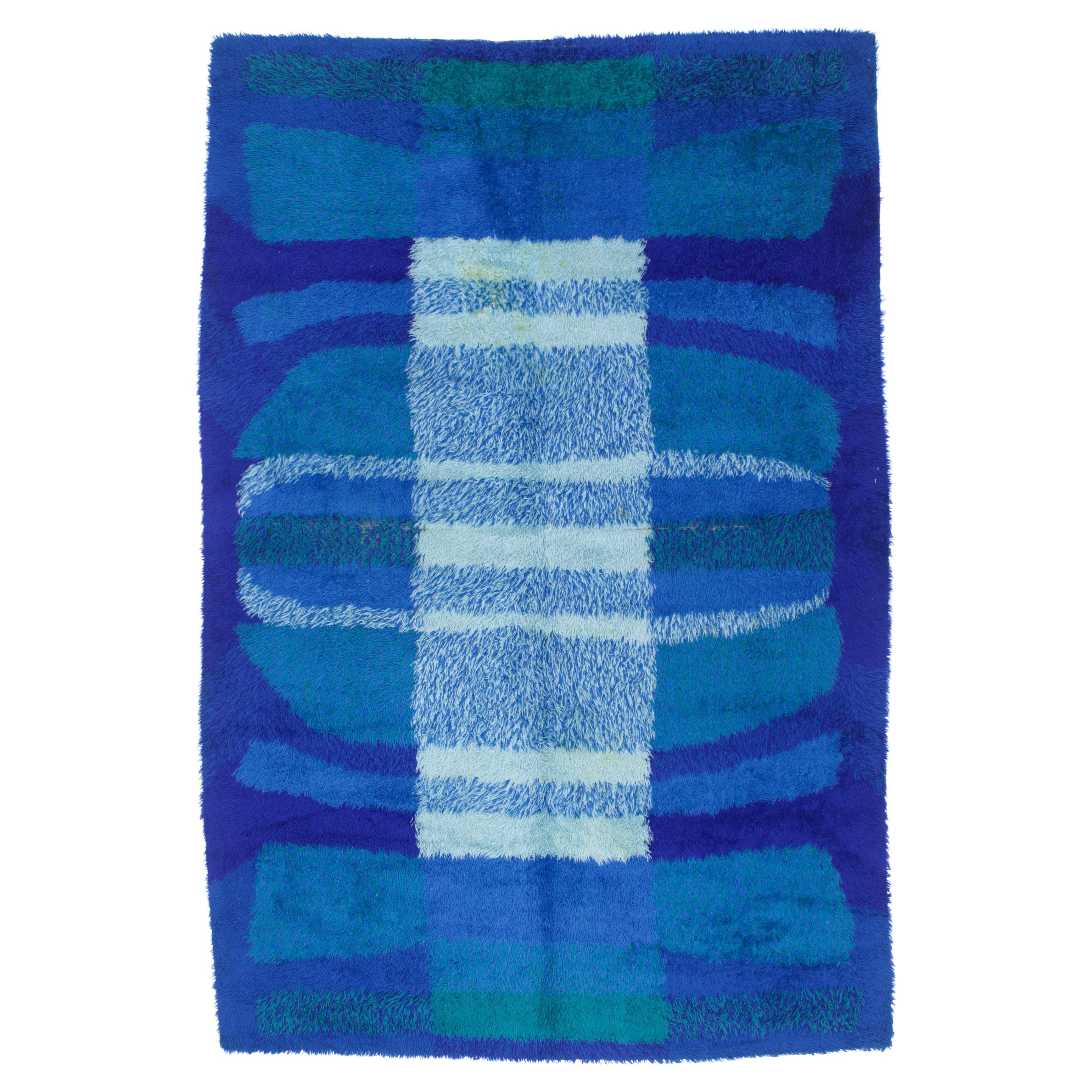 Scandinavian Artistic Mid Century Wool Rug 6’6" x 9’8"