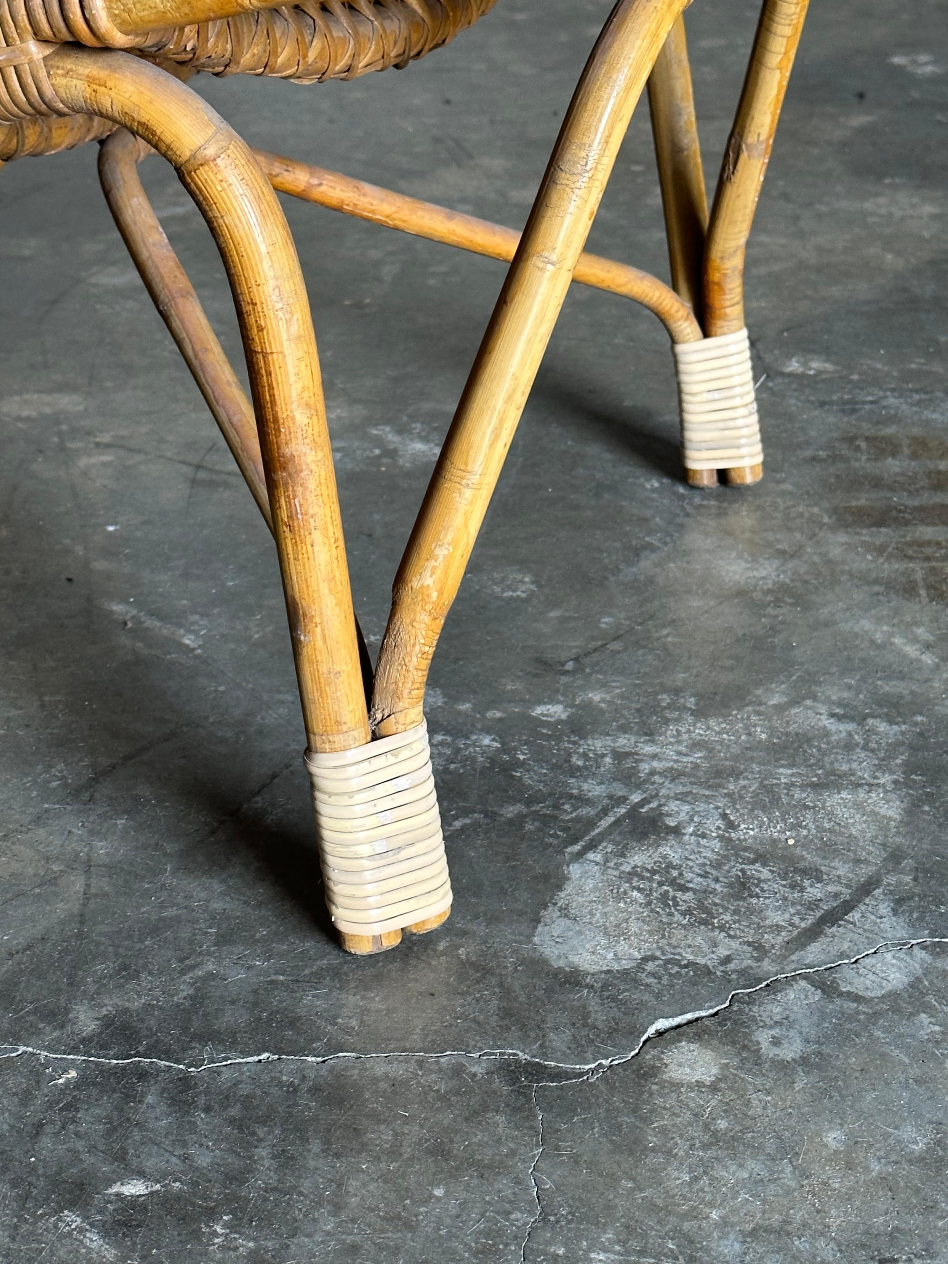 Sedia scandinava in bambù attribuita a Tove Kindt Larsen in vendita 3