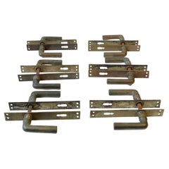 Scandinavian Bauhaus State Building Door Handles in Brass, 1930s, 6 Sets