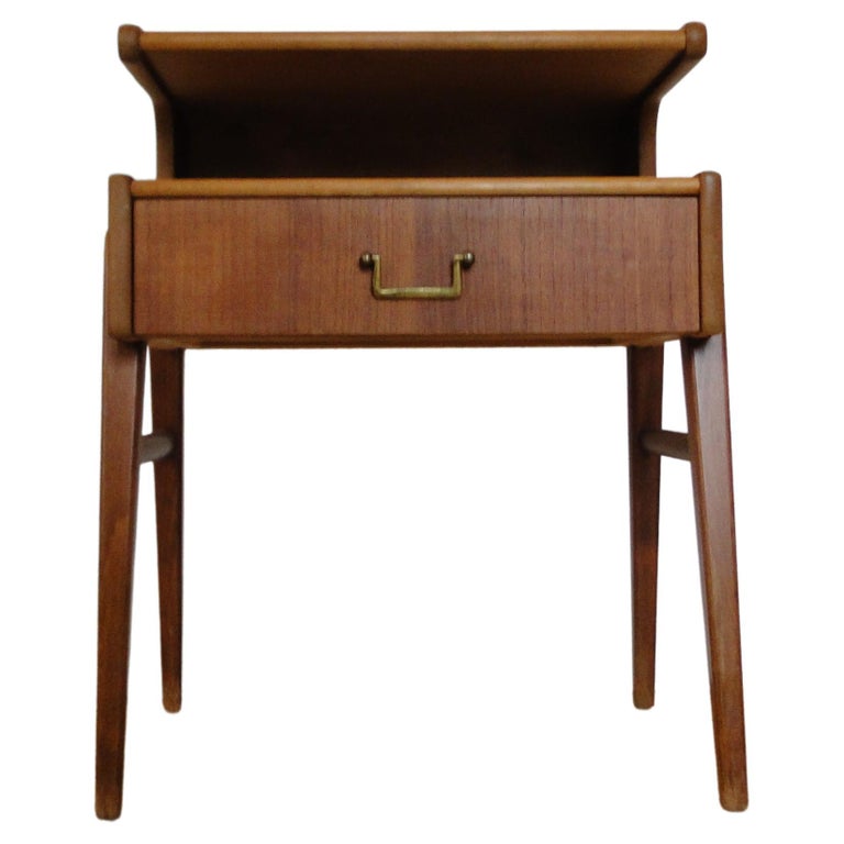 Scandinavian Bedside Table in Teak Mid century at 1stDibs