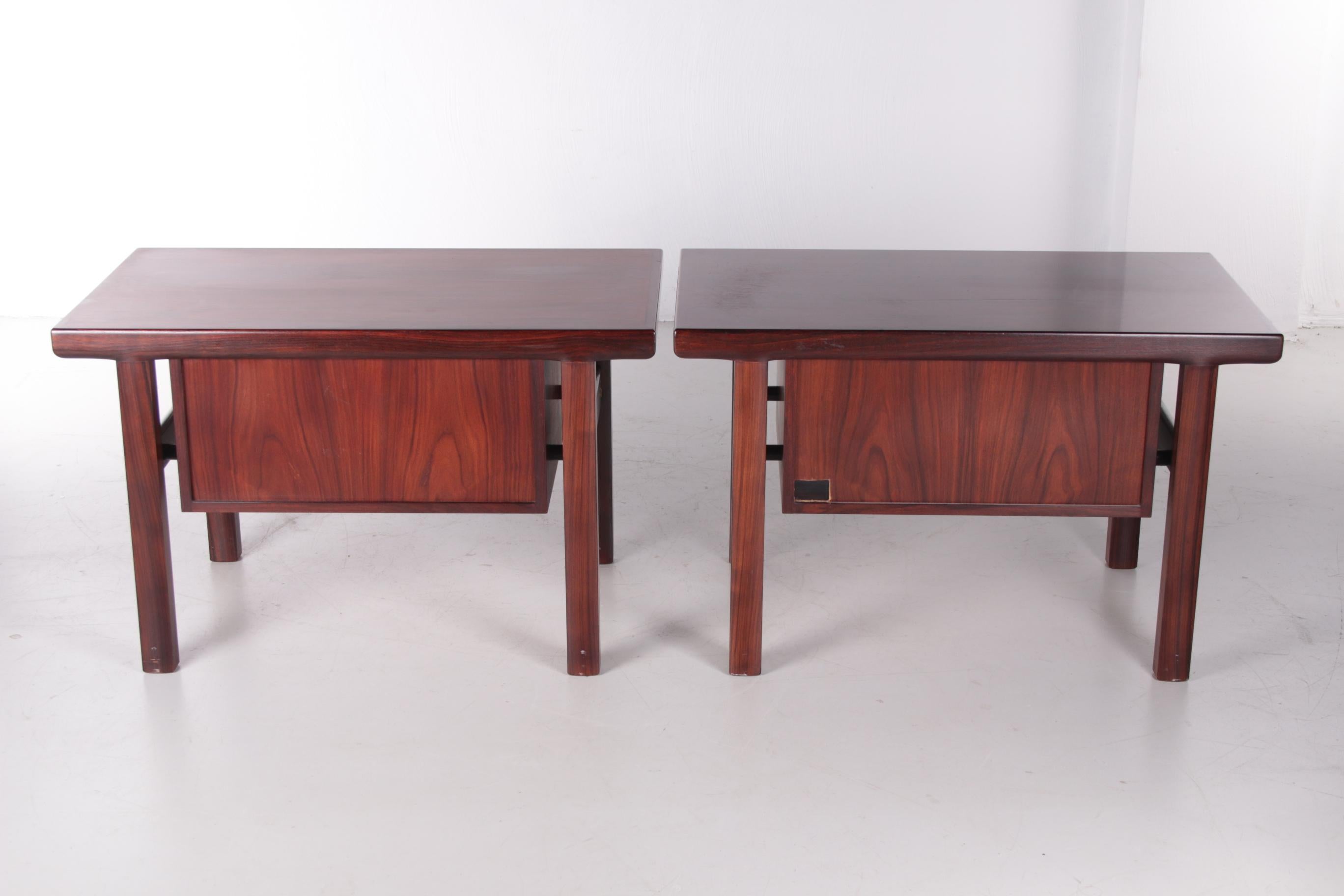 Scandinavian Bedside Tables Set of 2 Arne Vodder, 1960s 4
