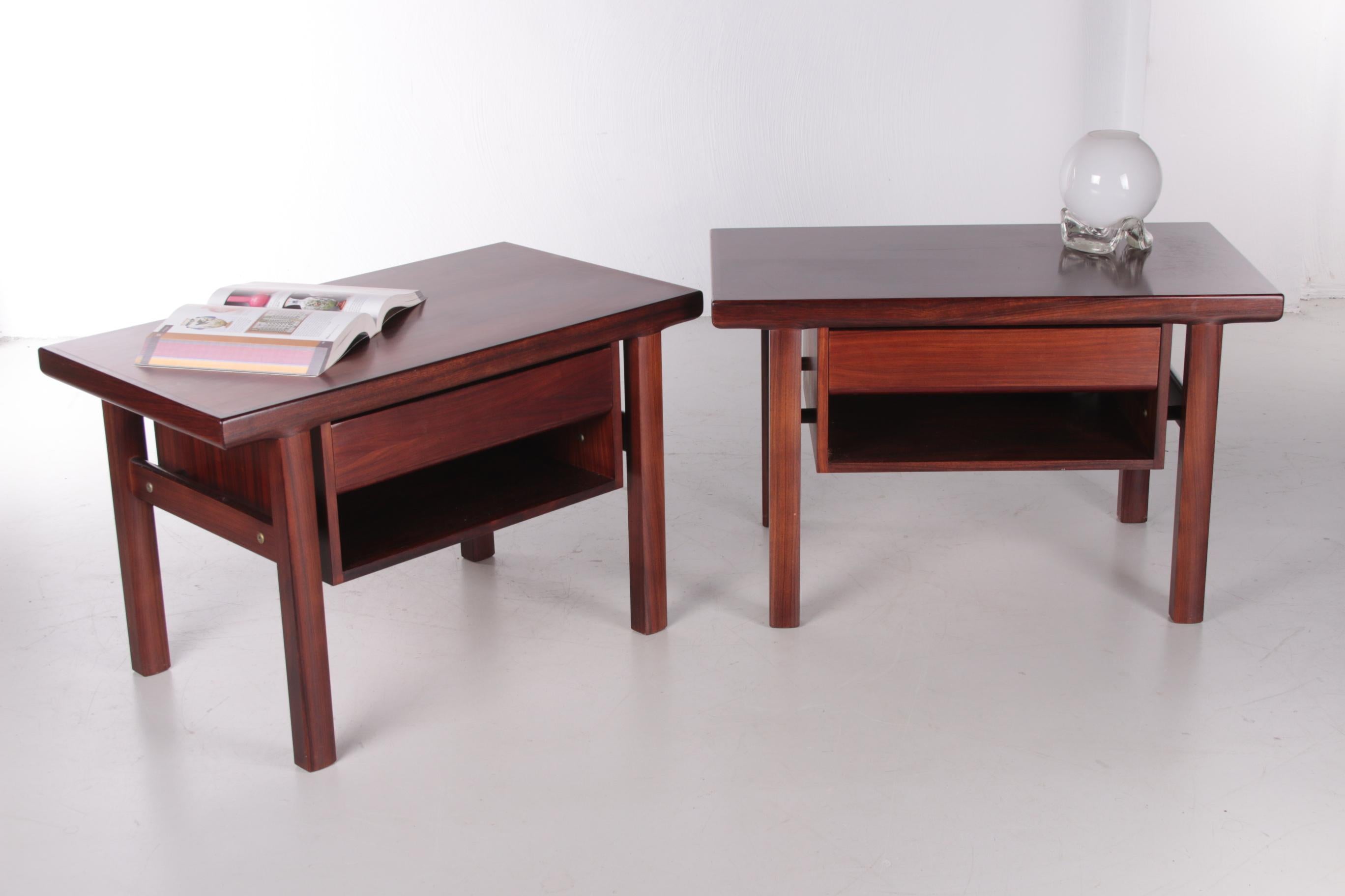 Scandinavian Bedside Tables Set of 2 Arne Vodder, 1960s 8