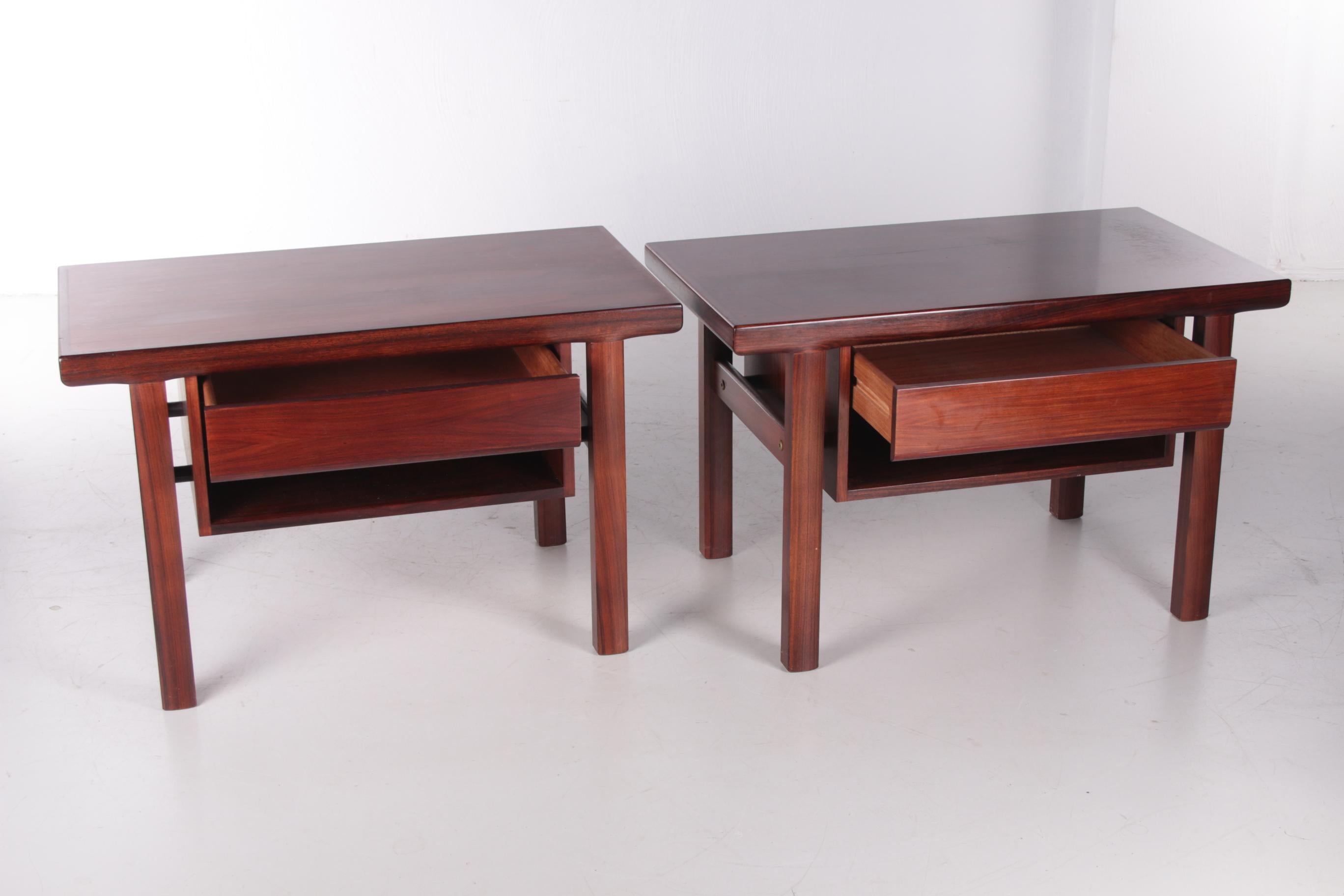 Scandinavian Bedside Tables Set of 2 Arne Vodder, 1960s 2
