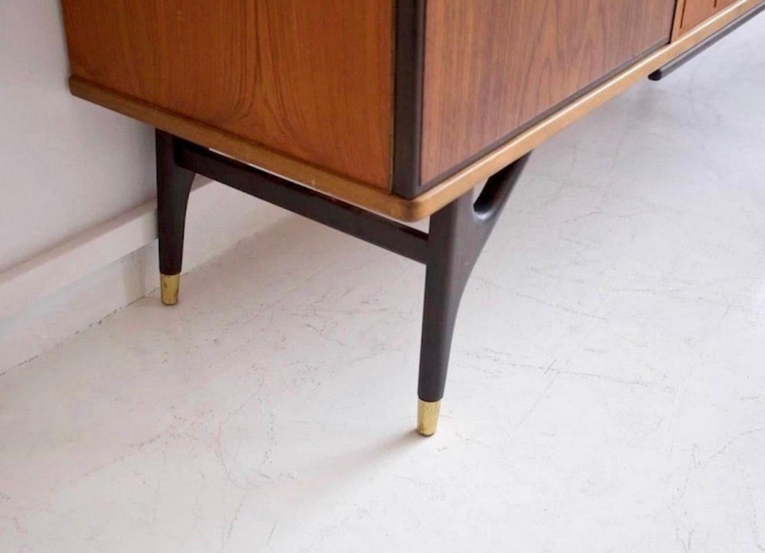 Scandinavian Beech and Teak Wood Sideboard by Tabergs Mobler For Sale 3
