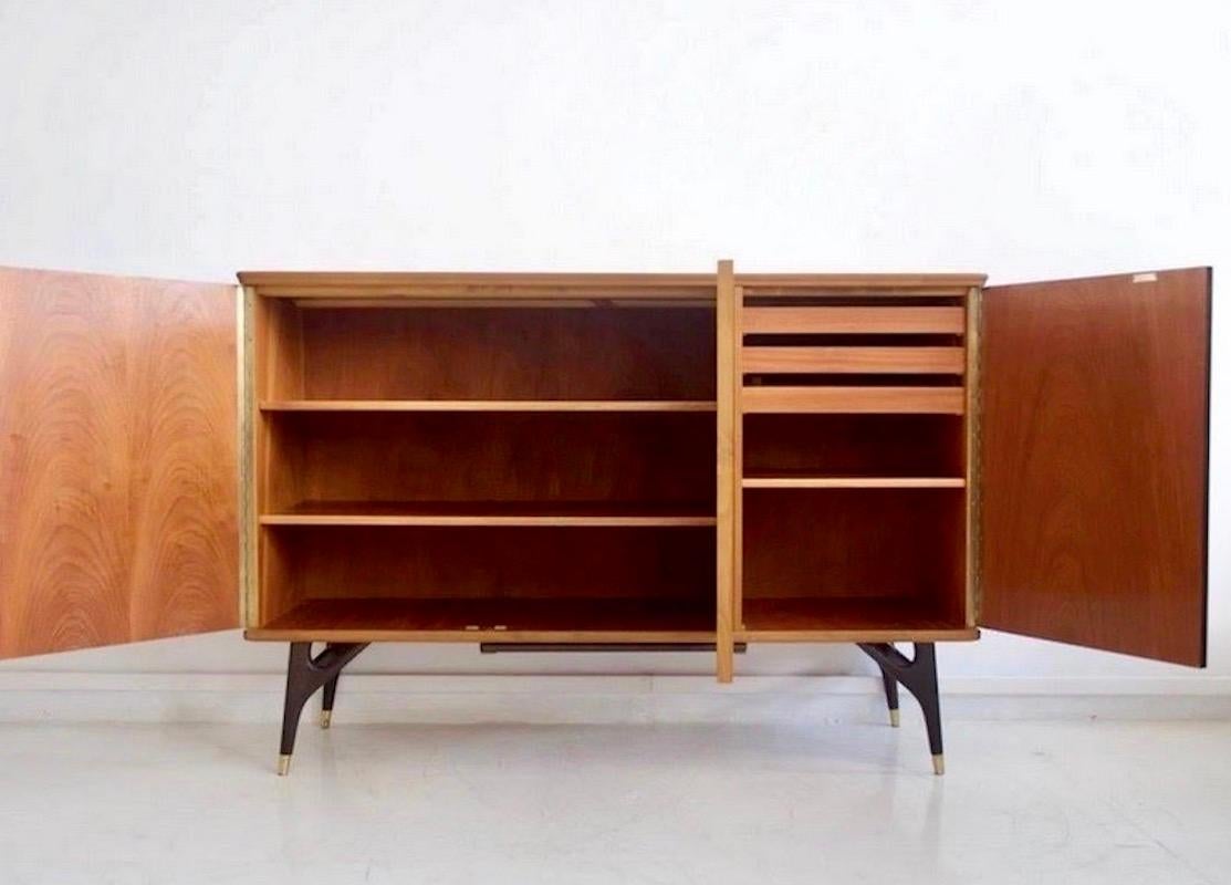 Scandinavian Beech and Teak Wood Sideboard by Tabergs Mobler In Good Condition For Sale In Madrid, ES