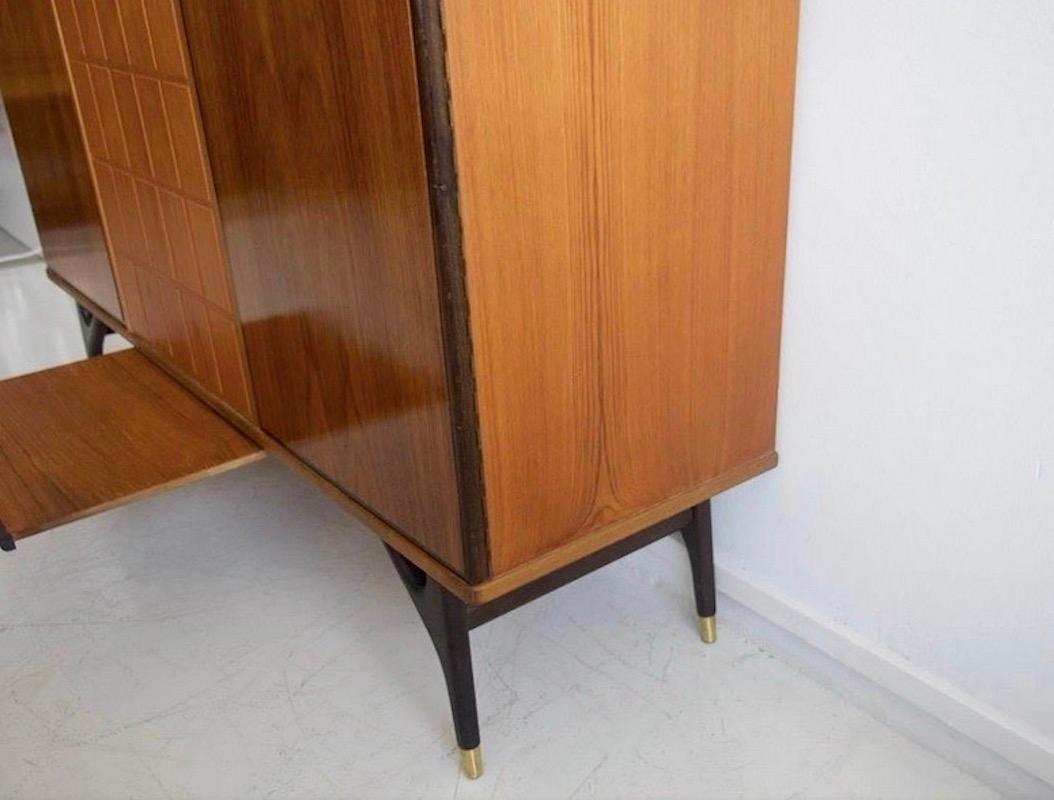 Scandinavian Beech and Teak Wood Sideboard by Tabergs Mobler For Sale 2