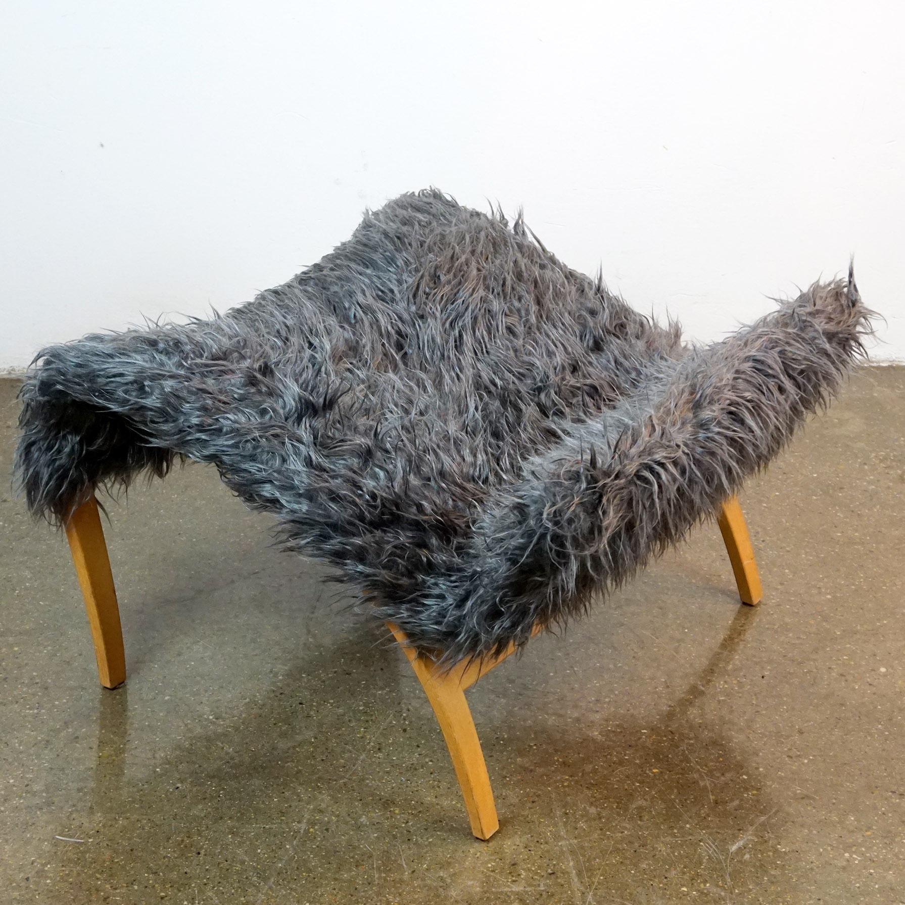 Scandinavian Beech Pernilla Lounge Chair with Ottoman by Bruno Mathsson for DUX 6