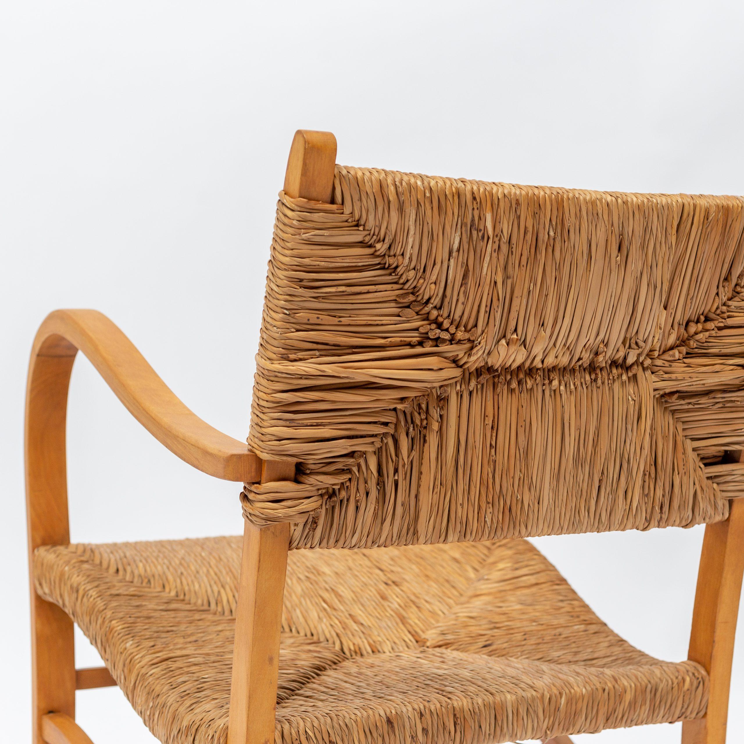 Scandinavian Beechwood Armchair, Set, 1970s For Sale 3