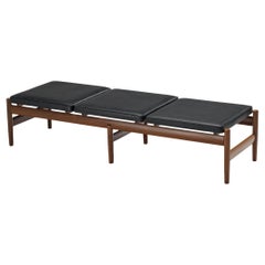 Scandinavian Bench in Afrormosia and Leatherette