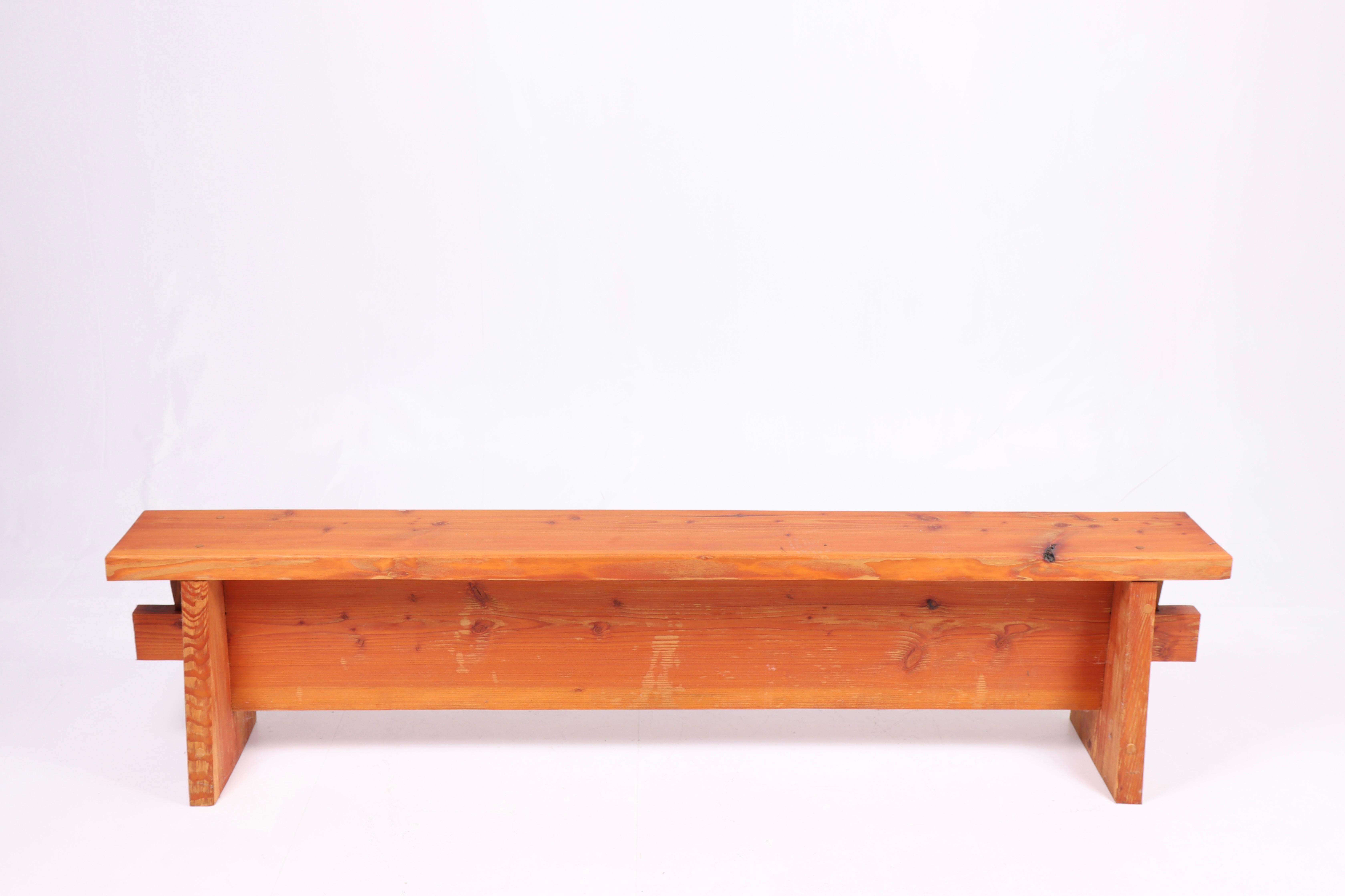 Scandinavian Modern Scandinavian Bench in Solid Pine, 1970s For Sale