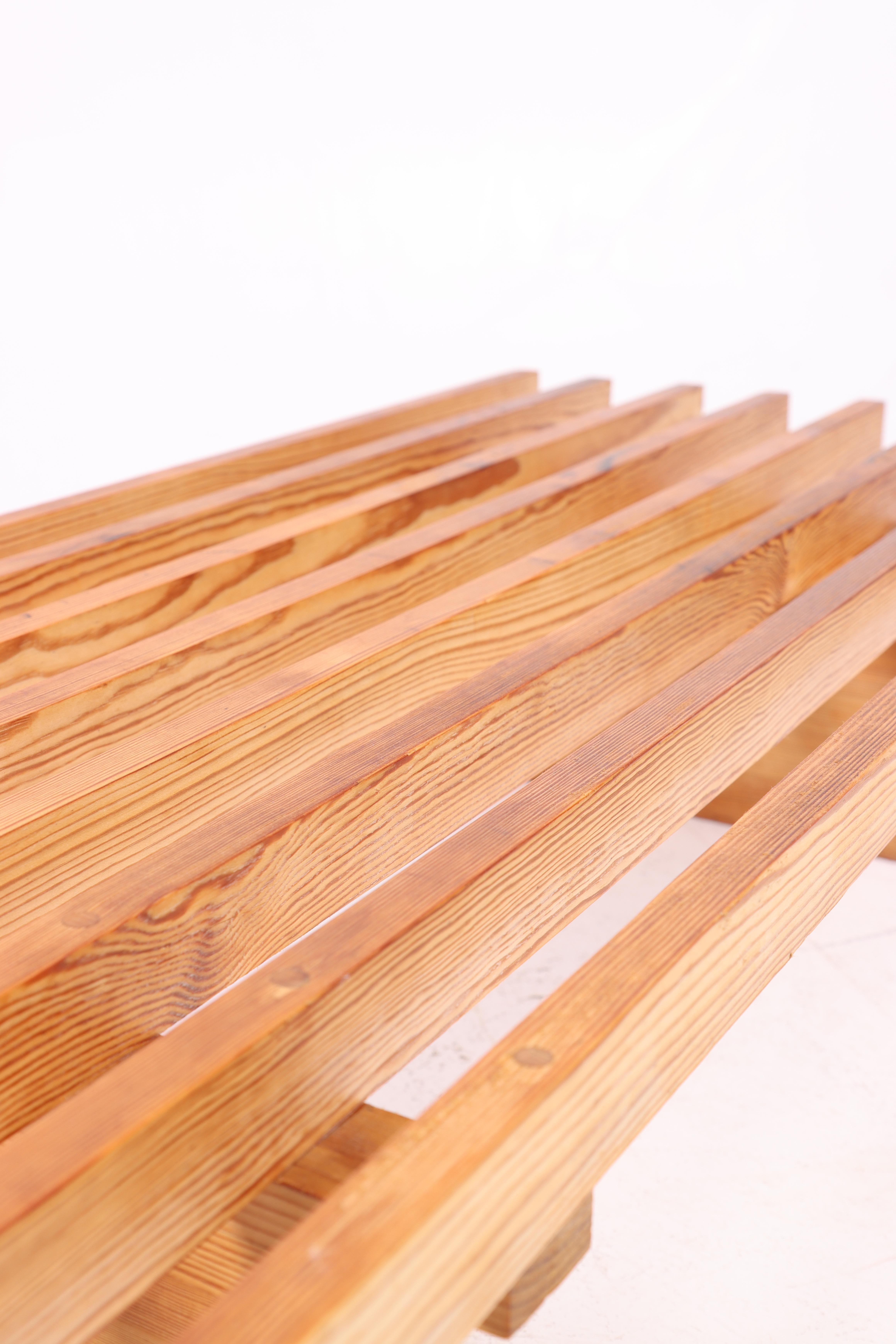 Danish Scandinavian Bench in Solid Pine, 1970s For Sale