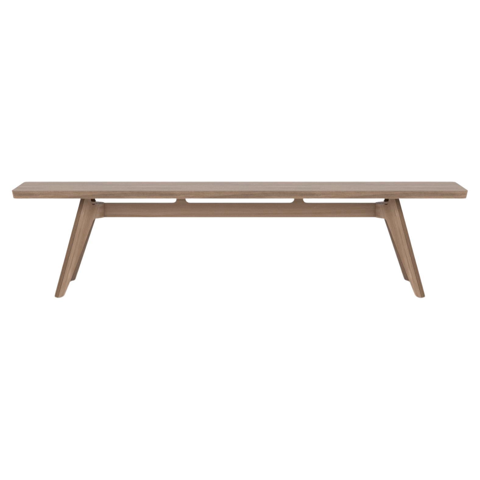 Banc scandinave Lavitta de Poiat, chêne foncé