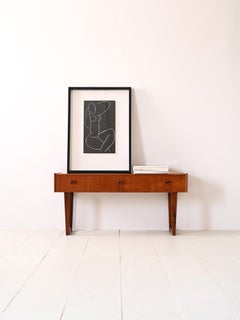 Scandinavian bench with three drawers