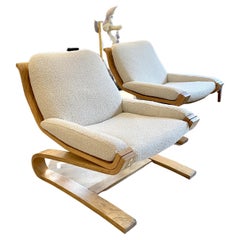 Scandinavian Bentwood Lounge Armchairs