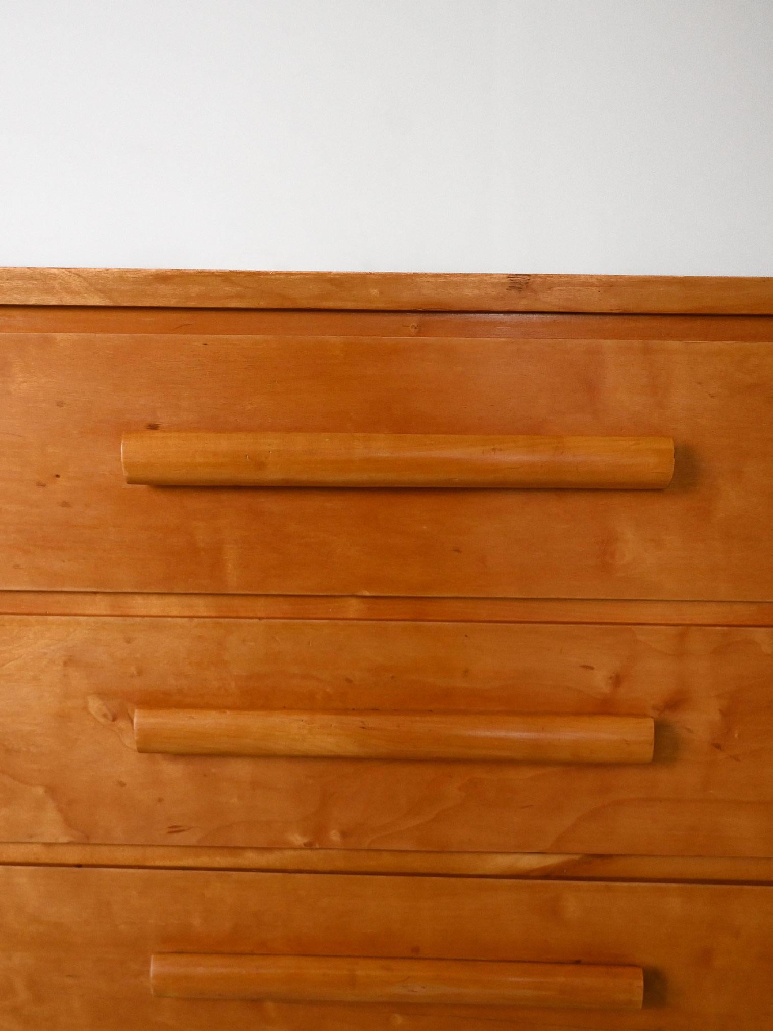 Birch Scandinavian birch chest of drawers