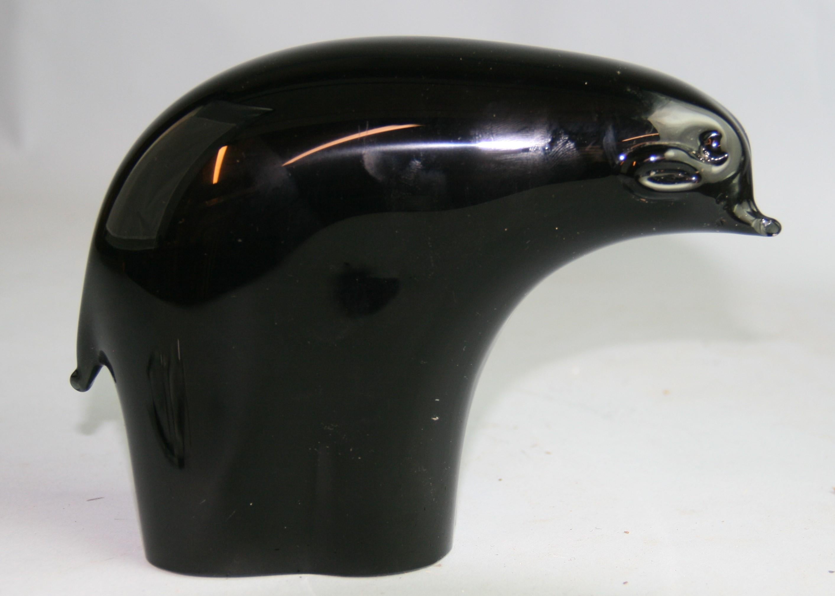 1475a Scandinave  sculpture d'ours en verre d'art