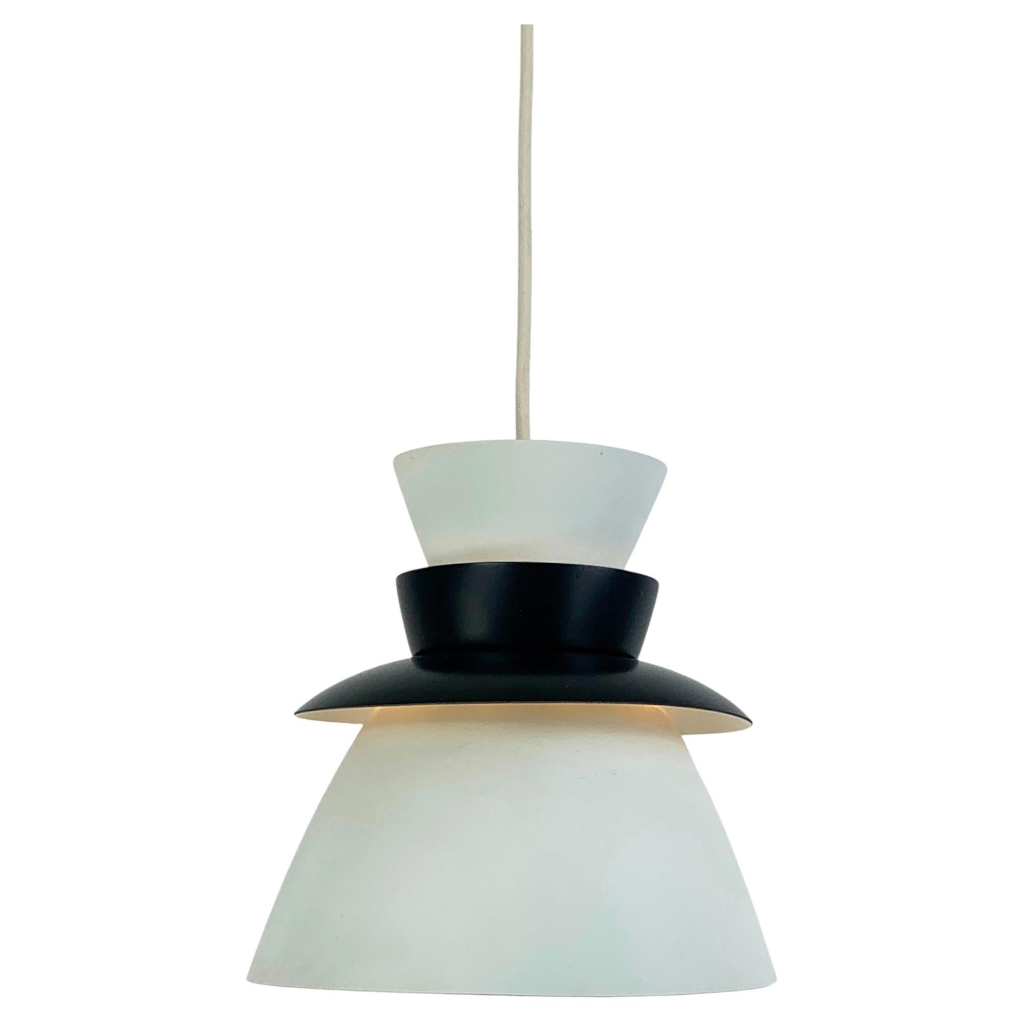 Scandinavian Black 
White Pendant light, Mid-Century Modernism, Artek Finland For Sale
