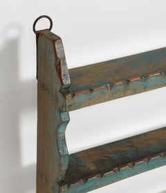 Scandinavian Blue Painted Spice Shelves