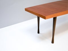 Scandinavian Boat Shaped Coffee Table, 1950s