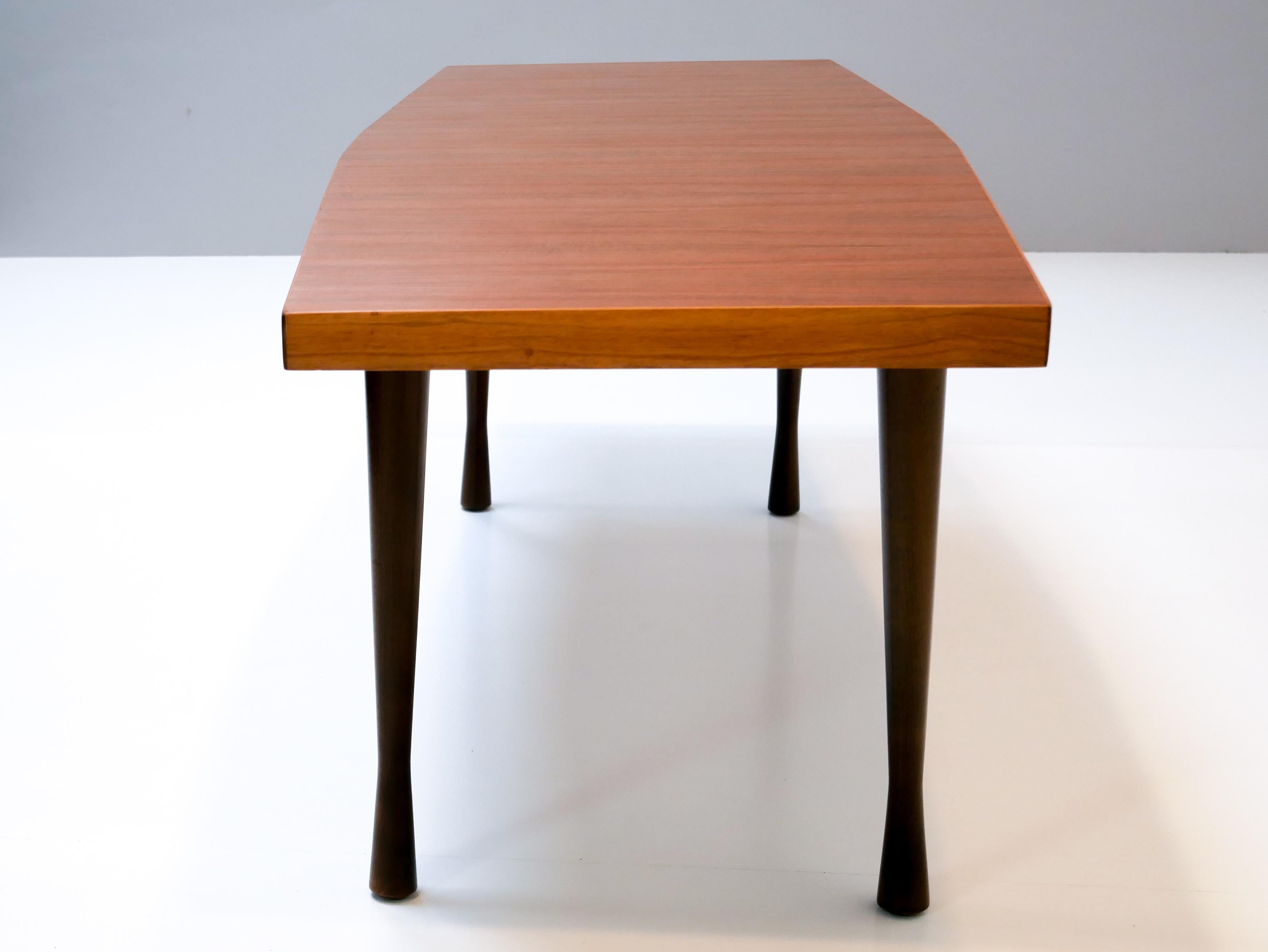 Mid-Century Modern Scandinavian Boat Shaped Coffee Table, 1950s For Sale