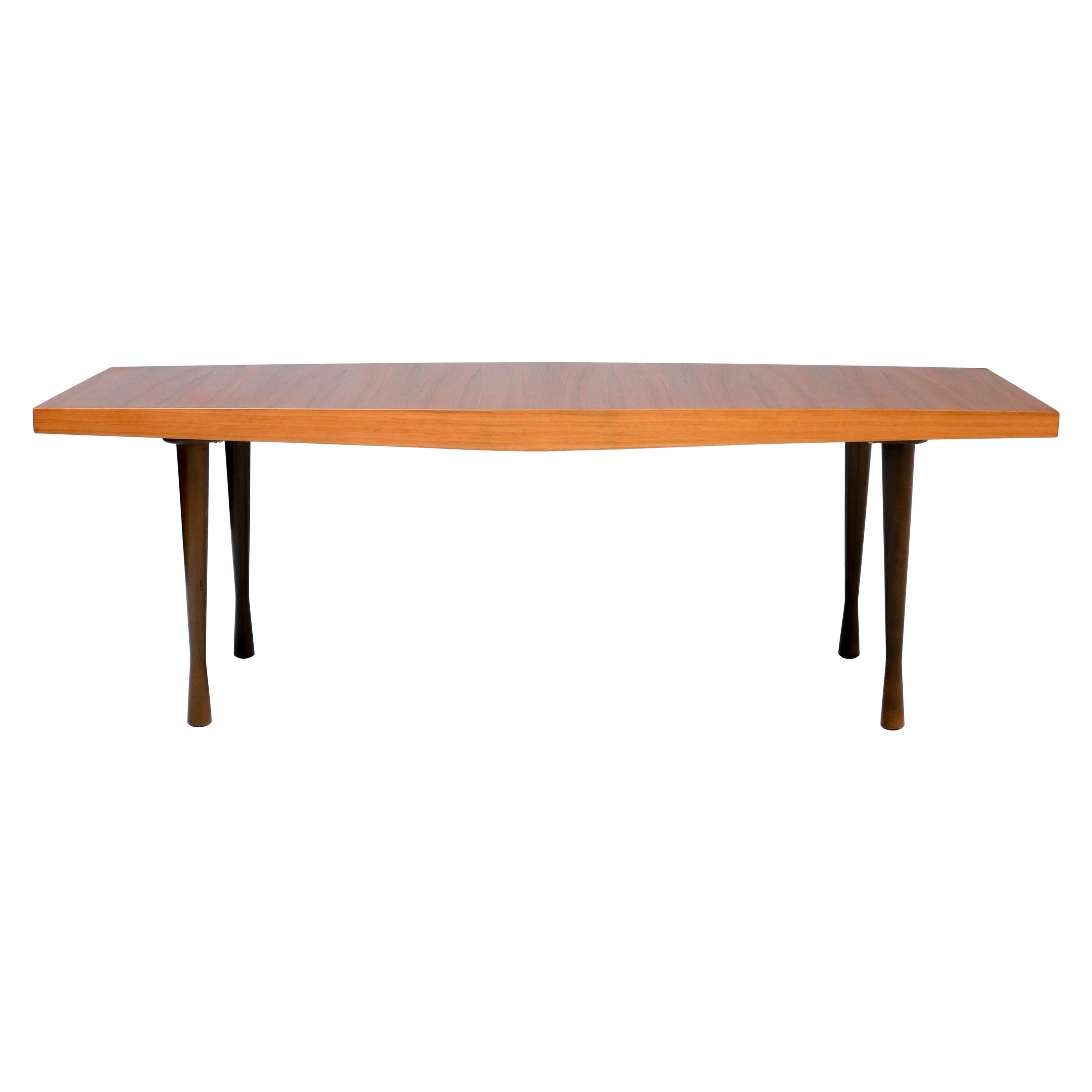 Scandinavian Boat Shaped Coffee Table, 1950s For Sale at 1stdibs