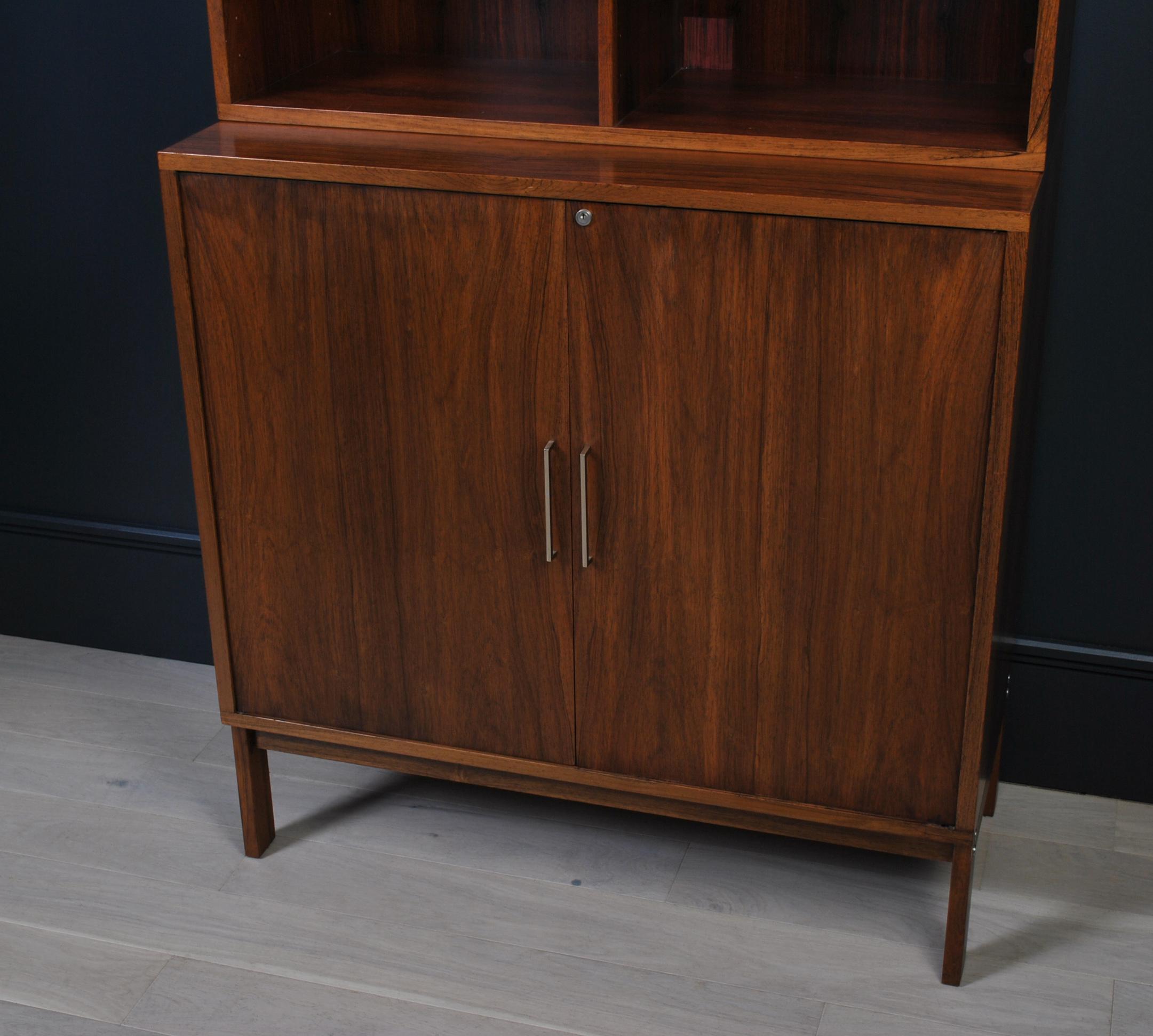 Beech Scandinavian Bookcase Display Cabinet & Drawers
