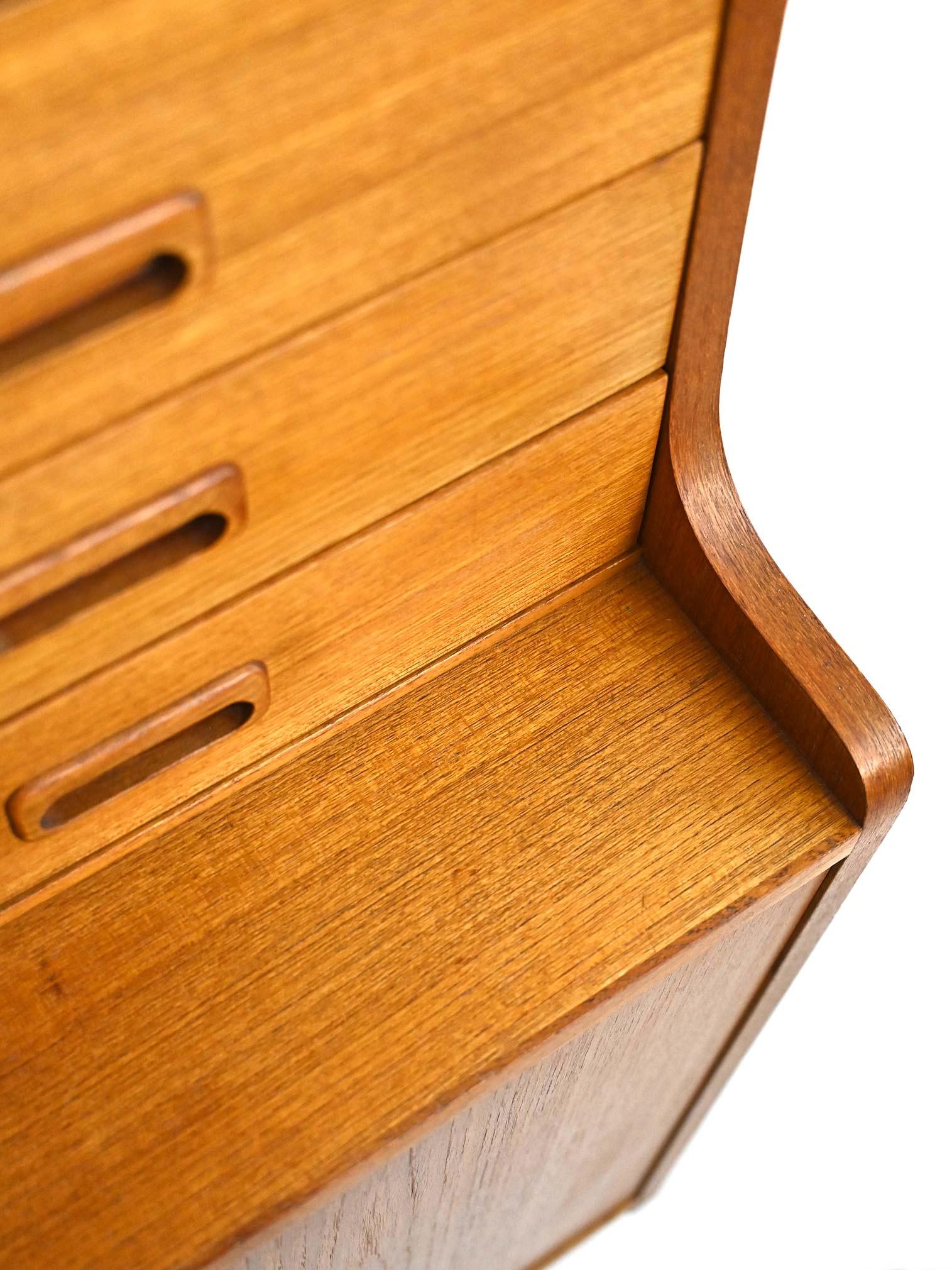 Scandinavian Bookcase with Drop-Down Desk 6