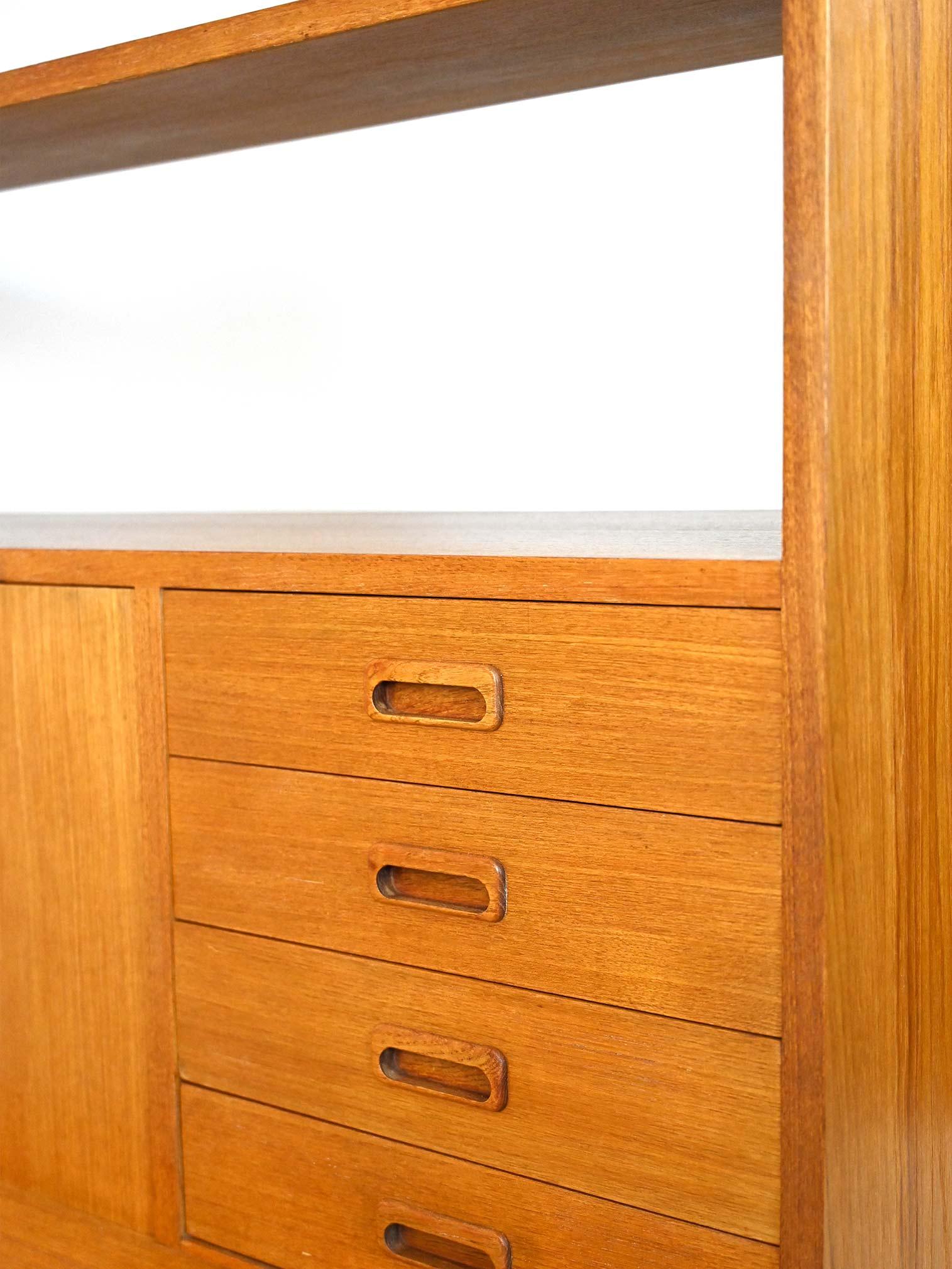 Scandinavian Bookcase with Drop-Down Desk 2