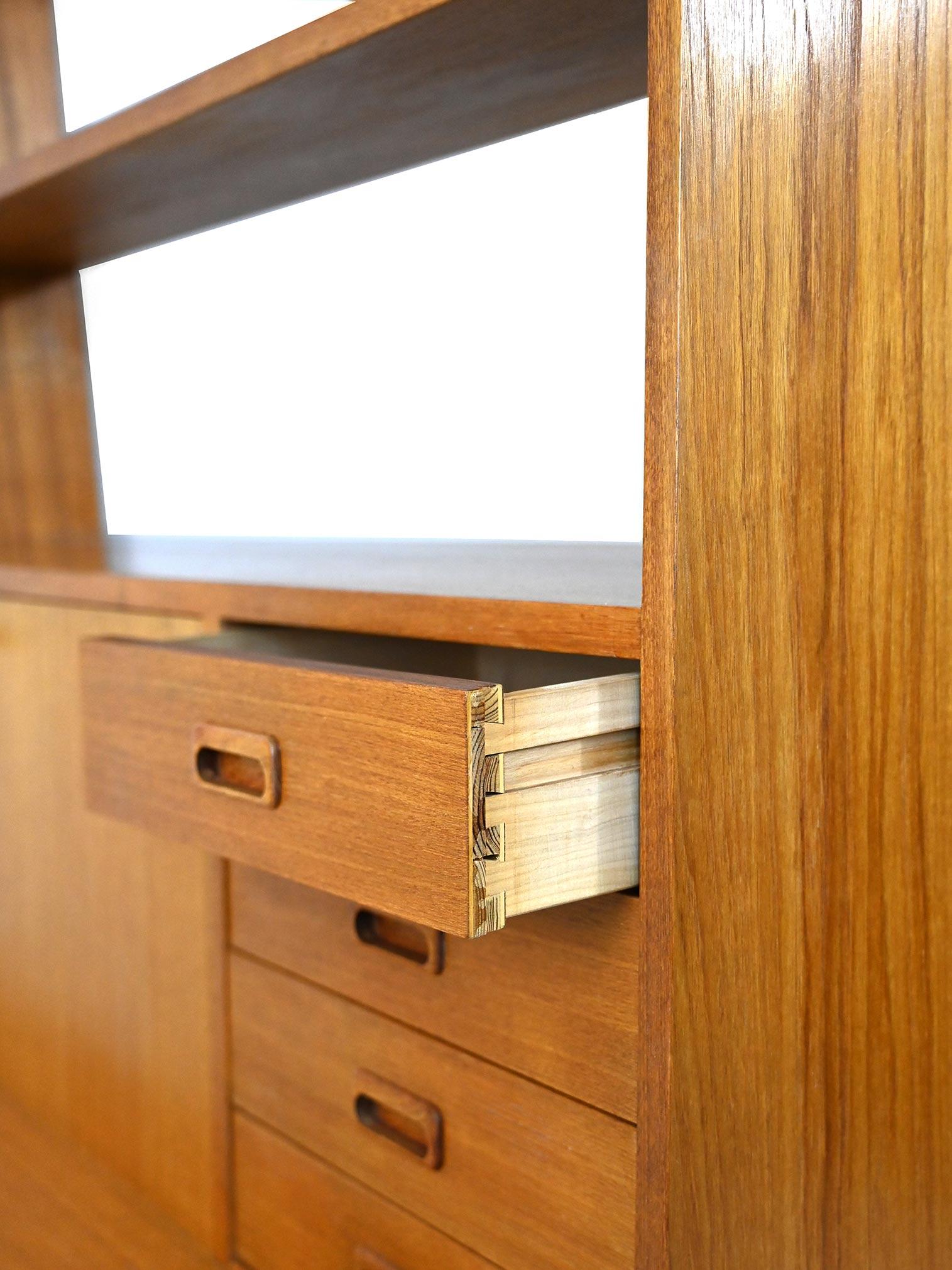 Scandinavian Bookcase with Drop-Down Desk 3