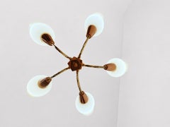 Scandinavian Brass And Copper Chandelier By G. Holman