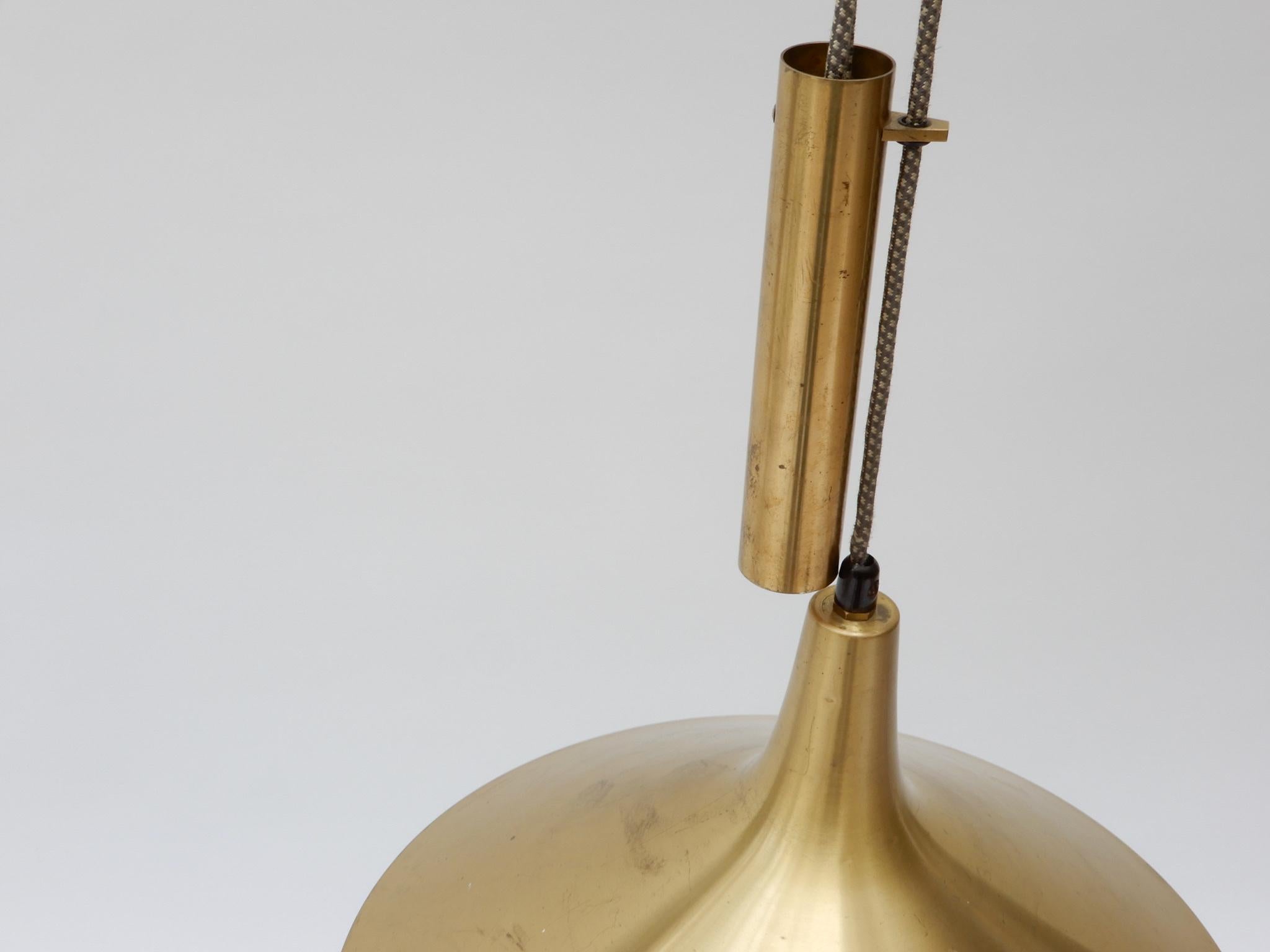 Danish Scandinavian Brass Counterweight Pendant, 1960s