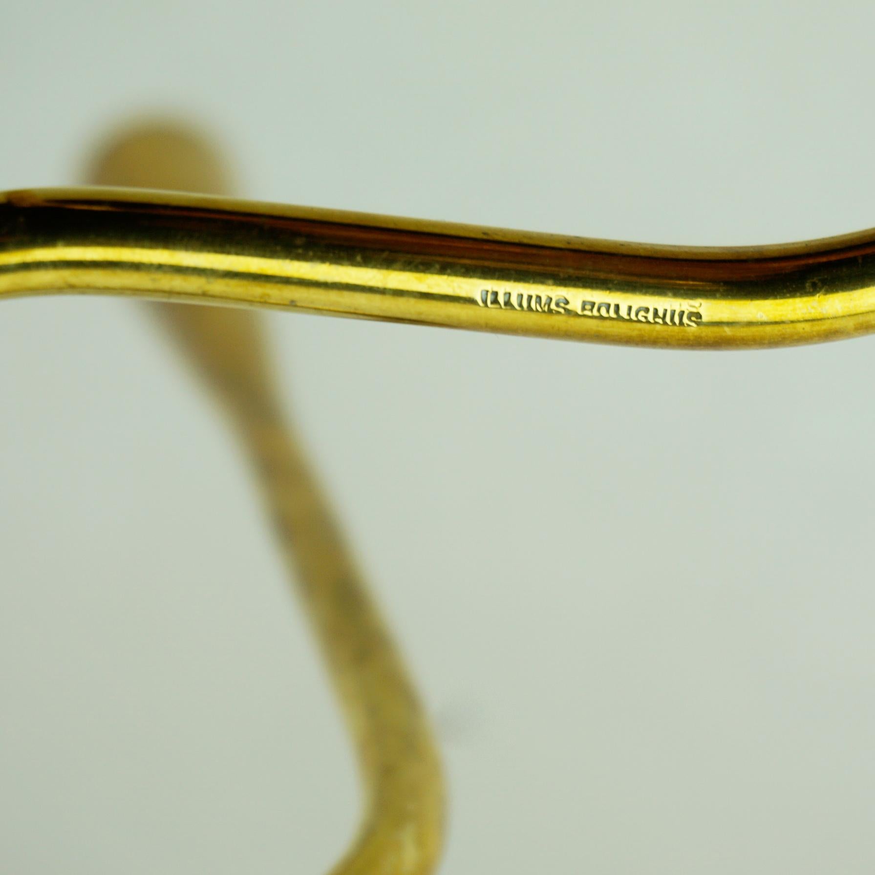 Scandinavian Brass Serpentine Candlestick for Illums Bolighus Denmark 4