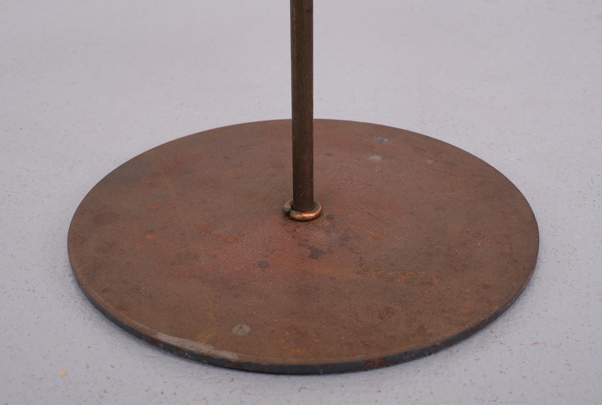Scandinavian  Brass standing candle stick   1960s  In Good Condition For Sale In Den Haag, NL