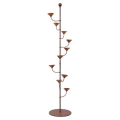 Scandinavo  Bastone per candele in piedi in ottone   1960s