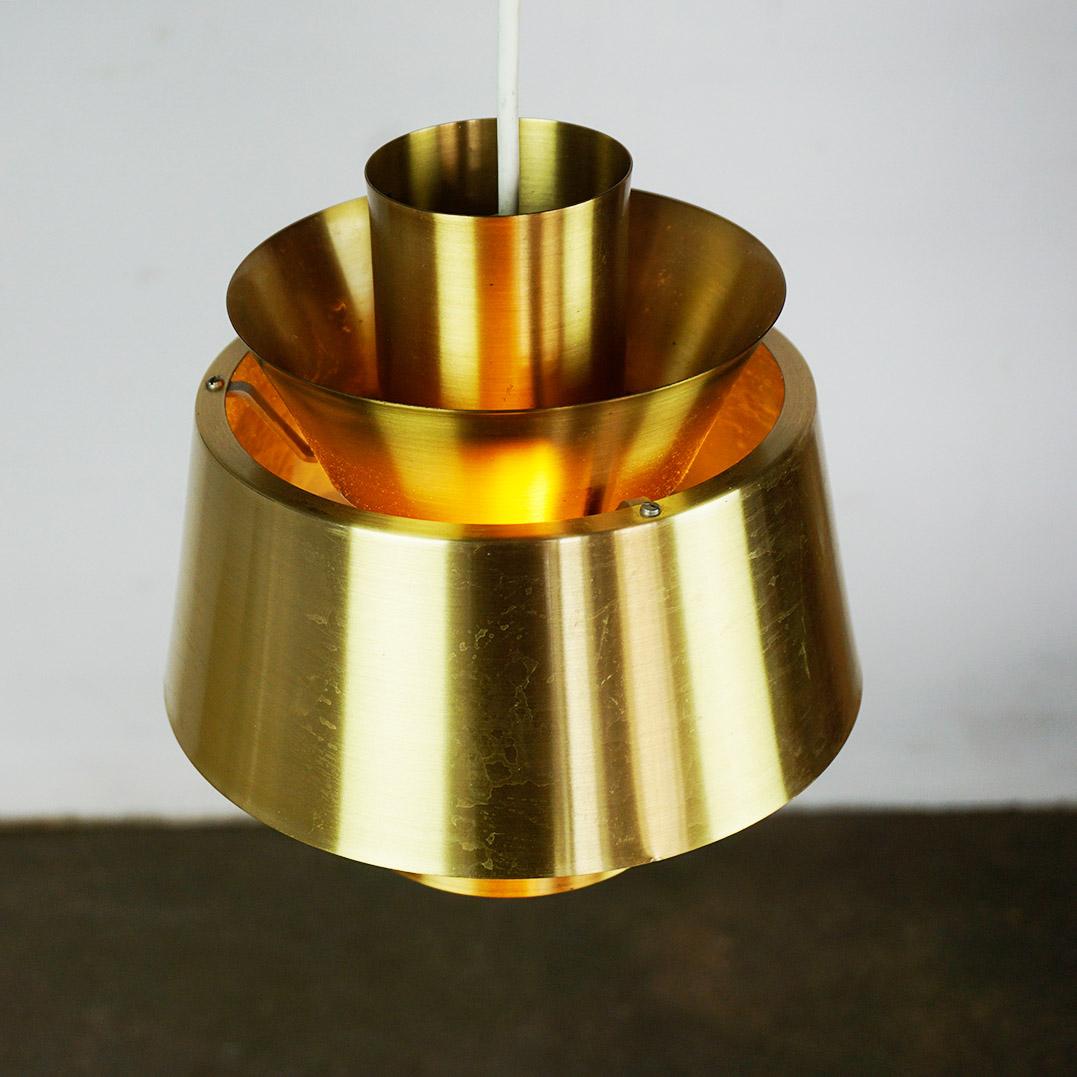 Metal Scandinavian Brass Tivoli Pendant Lamp by Jorn Utzon for Nordisk Solar Sweden