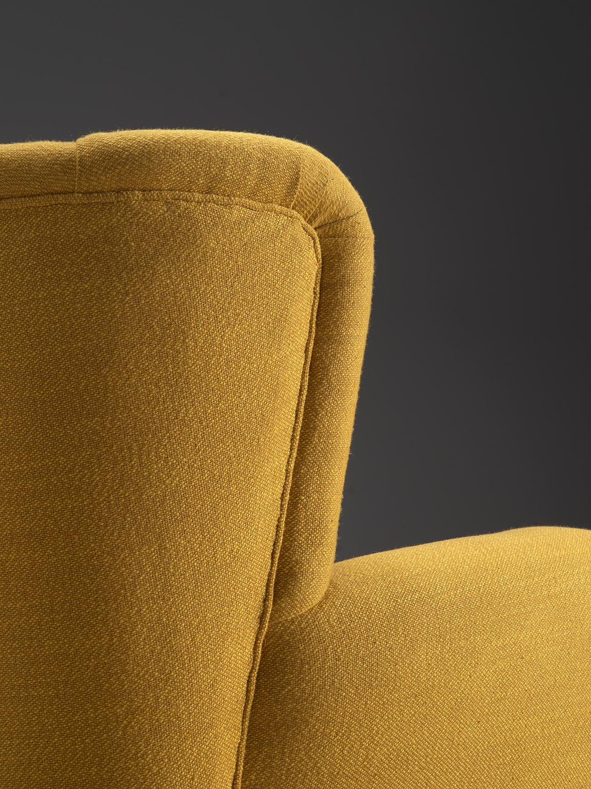 Mid-20th Century Scandinavian Bright Yellow Lounge Chairs, 1950s