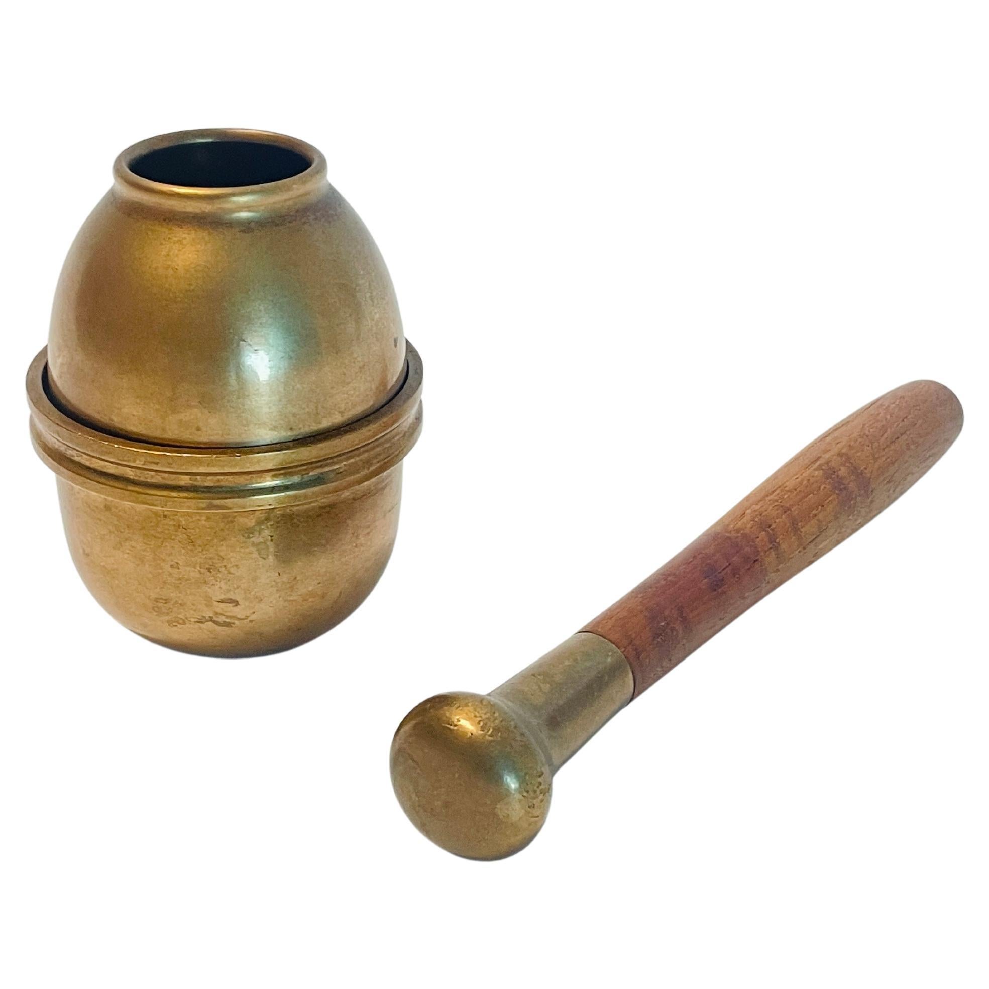 Scandinavian Bronze Mortar and Pestle, Design By Bertel Gardberg, Finland 1950s