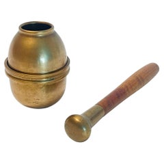 Scandinavian Bronze Mortar and Pestle, Design By Bertel Gardberg, Finland 1950s
