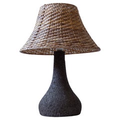 Scandinavian Brutalist Ceramic Table Lamp 