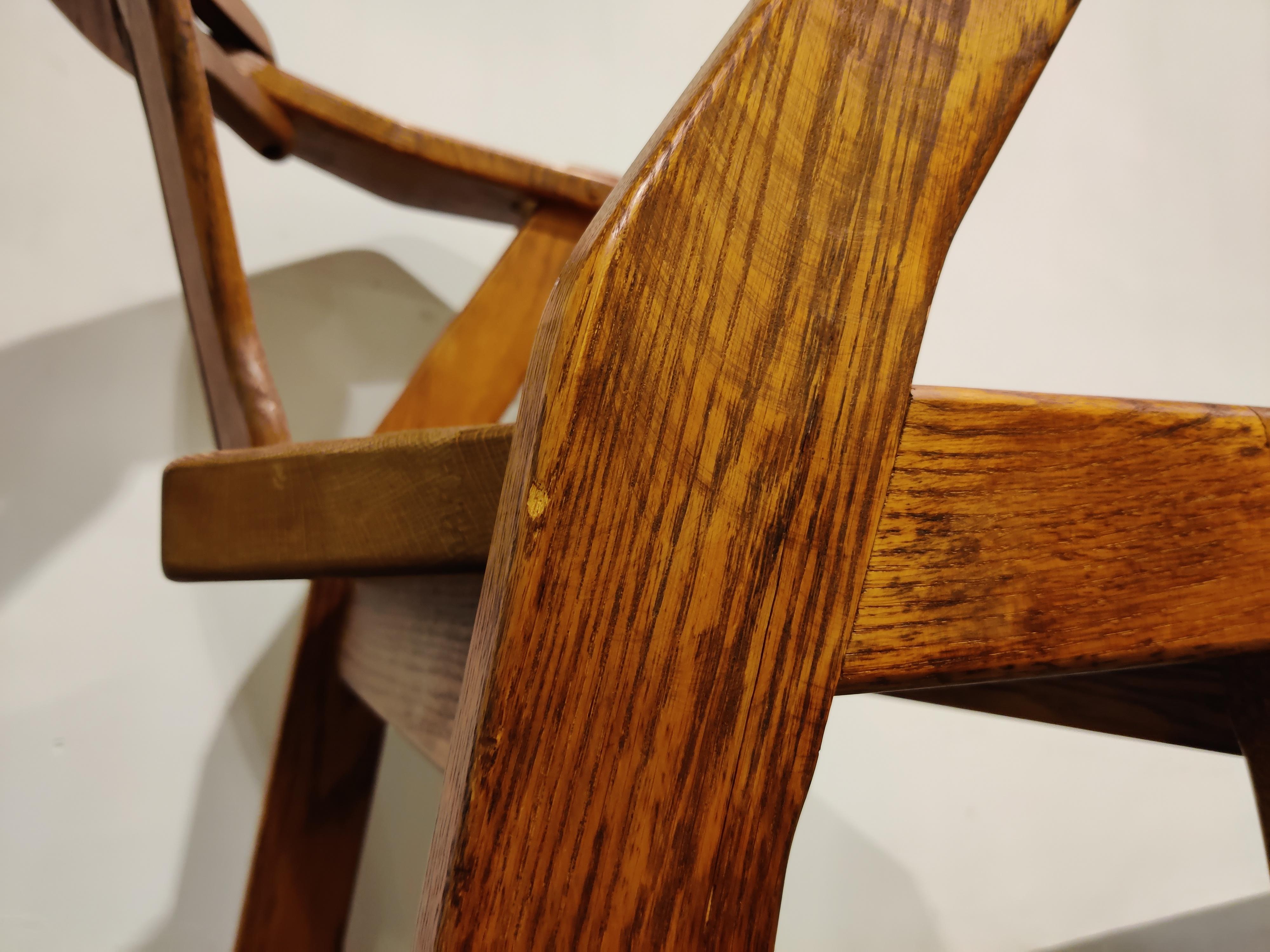 Scandinavian Brutalist Dining Chair, Set of 8, 1960s 5